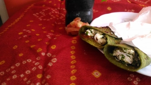 Spinach Paneer Kathi Roll - Plattershare - Recipes, Food Stories And Food Enthusiasts