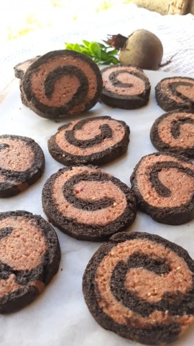 Wheat Almond Flour Beetroot Cocoa Pinwheel Cookies - Plattershare - Recipes, food stories and food lovers