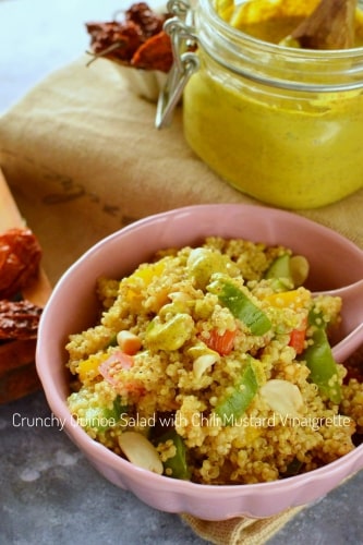 Crunchy Quinoa Salad With Chili Mustard Vinaigrette - Plattershare - Recipes, Food Stories And Food Enthusiasts
