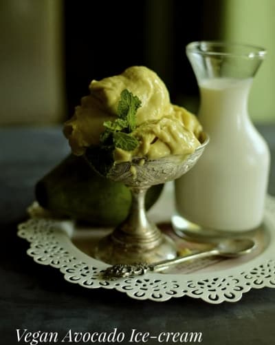 Vegan Avocado Ice-Cream - Plattershare - Recipes, Food Stories And Food Enthusiasts