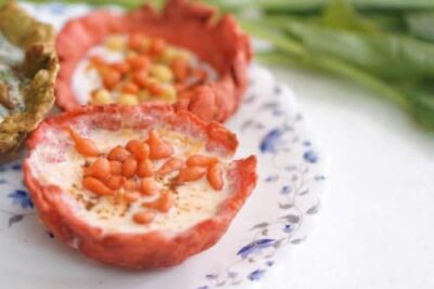 Carrot Boondi Raita In Edible Bowls - Plattershare - Recipes, food stories and food lovers Carrot Boondi Raita In Edible Bowls - Plattershare - Recipes, food stories and food lovers