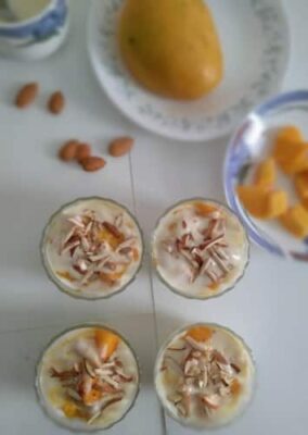 Mangoes In Sweetened Yogurt - Plattershare - Recipes, food stories and food lovers