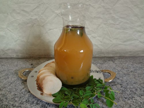 Plantain Stem And Moringa Rasam - Plattershare - Recipes, food stories and food lovers