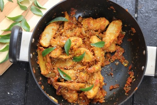 Crispy Airfried Arbi Masala - Plattershare - Recipes, food stories and food lovers