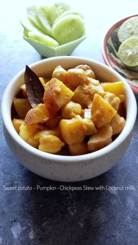 Pumpkin, Sweet Potato And Chickpeas With Coconut Milk - Plattershare - Recipes, food stories and food lovers