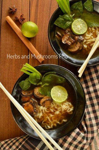 Herbs And Mushroom Pho - Plattershare - Recipes, food stories and food lovers