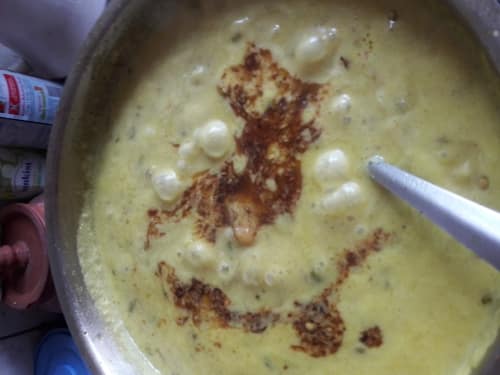 Fried Alloo Kadhi - Plattershare - Recipes, Food Stories And Food Enthusiasts