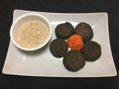 Healthy Palak Methi Soya Tikki with Zesty Almond-Garlic Dip - Plattershare - Recipes, food stories and food lovers Healthy Palak Methi Soya Tikki with Zesty Almond-Garlic Dip - Plattershare - Recipes, food stories and food lovers