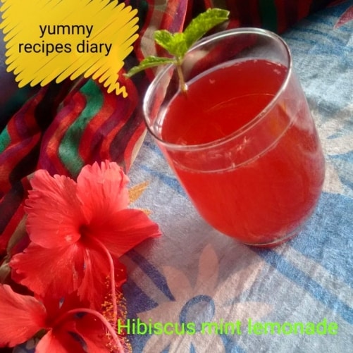 Hibiscus Mint Lemonade - Plattershare - Recipes, Food Stories And Food Enthusiasts