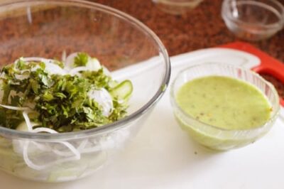 Cool and Refreshing Cucumber Ribbon Salad with Mint-Cilantro Dressing - Plattershare - Recipes, food stories and food lovers Cool and Refreshing Cucumber Ribbon Salad with Mint-Cilantro Dressing - Plattershare - Recipes, food stories and food lovers