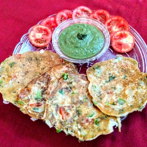 Oats Green Veggies Dosa - Plattershare - Recipes, Food Stories And Food Enthusiasts