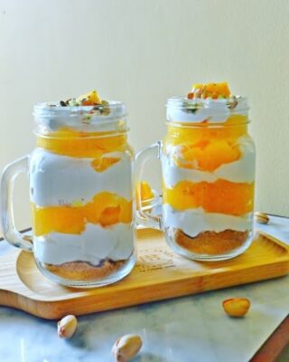 Layered Mango Cream Dessert: A No-Bake Summer Treat - Plattershare - Recipes, food stories and food lovers Layered Mango Cream Dessert: A No-Bake Summer Treat - Plattershare - Recipes, food stories and food lovers