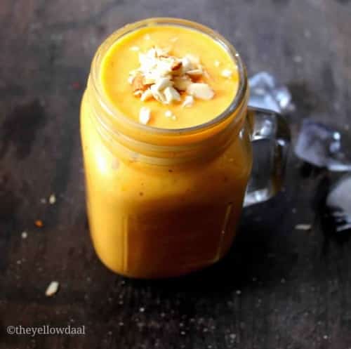 Mango & Banana Dryfruit Breakfast Smoothie - Plattershare - Recipes, food stories and food lovers