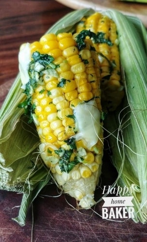 Baked Corn On The Cob With The Hint Of Lemon, Garlic Butter And Herbs! - Plattershare - Recipes, food stories and food lovers