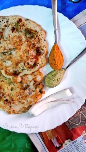Onion Uttapam - Plattershare - Recipes, Food Stories And Food Enthusiasts