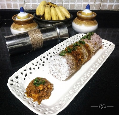 Paneer Masala Puttu/Steamed Rice Flour Paneer Cake - Plattershare - Recipes, food stories and food lovers