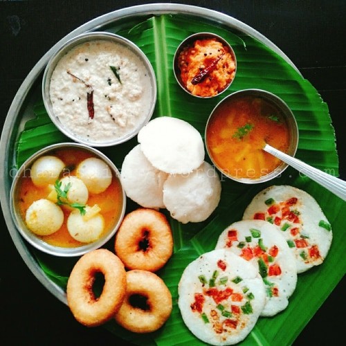 South Indian Breakfast Thali - Plattershare - Recipes, food stories and food lovers