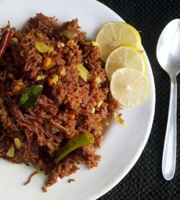 Savory Ragi Sevai: A Quick & Healthy South Indian Breakfast - Plattershare - Recipes, food stories and food lovers Savory Ragi Sevai: A Quick & Healthy South Indian Breakfast - Plattershare - Recipes, food stories and food lovers
