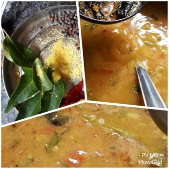 Instant Tur-Moong Daal Drumsticks Sambar With Sambar Powder - Plattershare - Recipes, food stories and food lovers