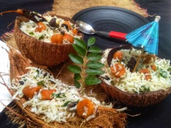 Coconut Gatta Pulav - Plattershare - Recipes, food stories and food lovers