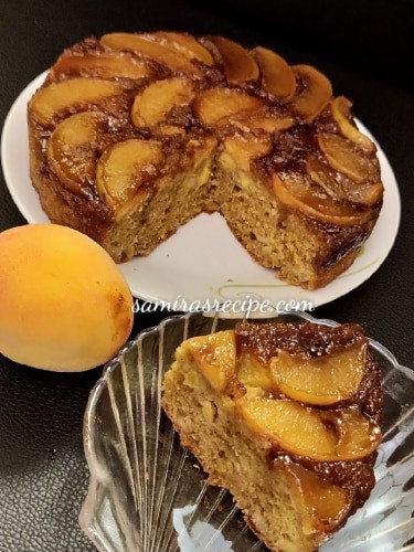 Peach Upside Down Cake... Eggless &Amp; Wheat Flour - Plattershare - Recipes, Food Stories And Food Enthusiasts