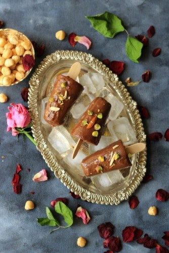 Vegan Dark Chocolate Hazelnut Popsicles - Plattershare - Recipes, food stories and food lovers