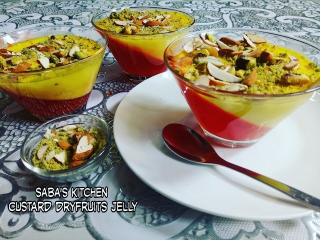 Custard Dryfruits Jelly - Plattershare - Recipes, food stories and food lovers