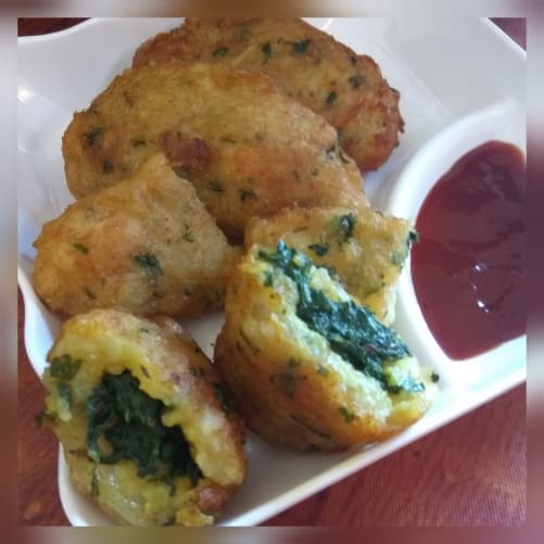 Aaloo Palak Tikki - Plattershare - Recipes, food stories and food lovers