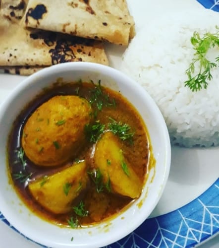 Anda Aloo Curry - Egg Potato Curry - Anda Aloo Gravy - Plattershare - Recipes, Food Stories And Food Enthusiasts