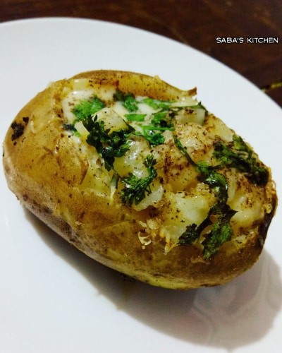 Baked Cheesy Potato - Plattershare - Recipes, Food Stories And Food Enthusiasts