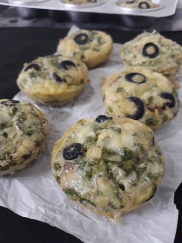 Italian Potato Olives Frittata Muffins - Plattershare - Recipes, Food Stories And Food Enthusiasts