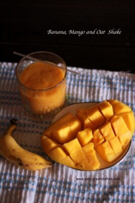 Banana Mango Oat Shake - Plattershare - Recipes, food stories and food enthusiasts