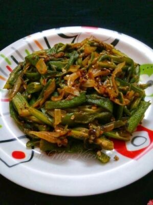 Okra Ginger Fry - Plattershare - Recipes, Food Stories And Food Enthusiasts
