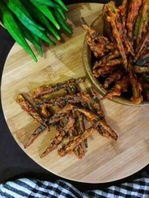 Crispy Kurkuri Bhindi (Okra Fries): An Irresistible Indian Snack - Plattershare - Recipes, food stories and food lovers Crispy Kurkuri Bhindi (Okra Fries): An Irresistible Indian Snack - Plattershare - Recipes, food stories and food lovers
