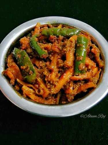 Gajar Mirchi Instant Achaar /Carrot And Green Chilly Instant Pickle - Plattershare - Recipes, Food Stories And Food Enthusiasts
