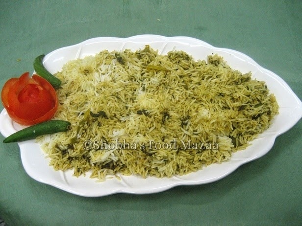 Palak Pulao - Plattershare - Recipes, Food Stories And Food Enthusiasts