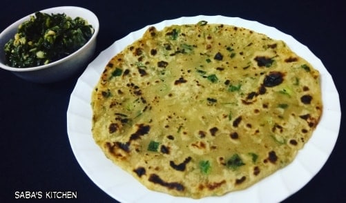 Spring Onion Paratha - Hare Pyaaz Ka Paratha - Plattershare - Recipes, food stories and food lovers