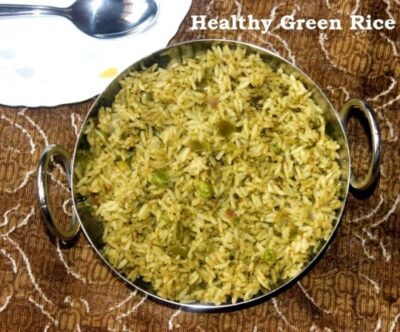 Vibrant Green Rice Pulao: A Healthy and Flavorful Indian Delight - Plattershare - Recipes, food stories and food lovers Vibrant Green Rice Pulao: A Healthy and Flavorful Indian Delight - Plattershare - Recipes, food stories and food lovers