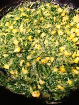 Baked Spinach Corn In White Sauce - Plattershare - Recipes, food stories and food lovers