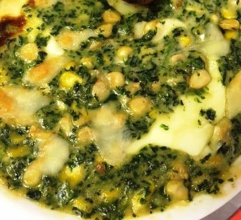 Baked Spinach Corn In White Sauce - Plattershare - Recipes, food stories and food lovers