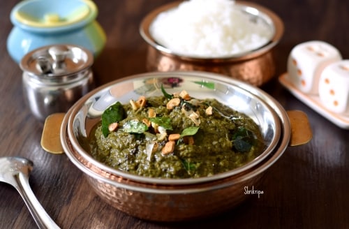Karkali / Arbi Leaves Chutney - Plattershare - Recipes, food stories and food lovers