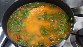 Dal Maat (Amaranthus And Red Lentils) - Plattershare - Recipes, food stories and food lovers