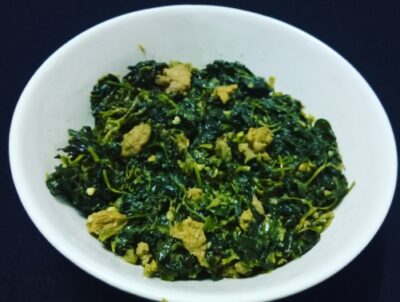 Luffa With Pumpkin Leaves Paste - Plattershare - Recipes, Food Stories And Food Enthusiasts