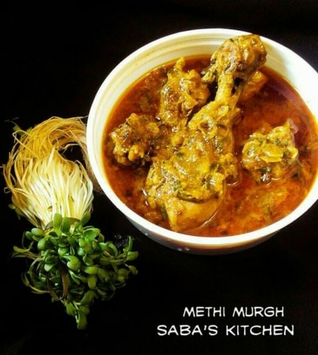Methi Murgh - Fenugreek Chicken - Plattershare - Recipes, Food Stories And Food Enthusiasts