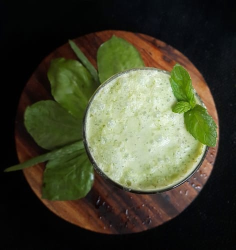 Spinach - Aloe Vera Buttermilk - Plattershare - Recipes, Food Stories And Food Enthusiasts