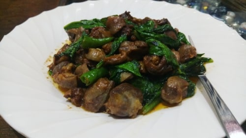 Spinach Gizzard - Palak Pota - Plattershare - Recipes, food stories and food enthusiasts