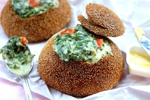 Bowls Of Goodness: Moringa Kootu In Pretzel Bread Bowls - Plattershare - Recipes, food stories and food lovers