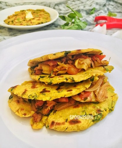 Gluten Free Methi Millet Wraps - Plattershare - Recipes, Food Stories And Food Enthusiasts