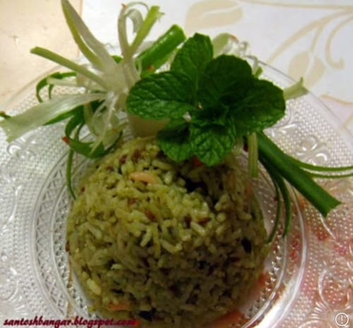 Mint Rice(Leftover) - Plattershare - Recipes, food stories and food lovers