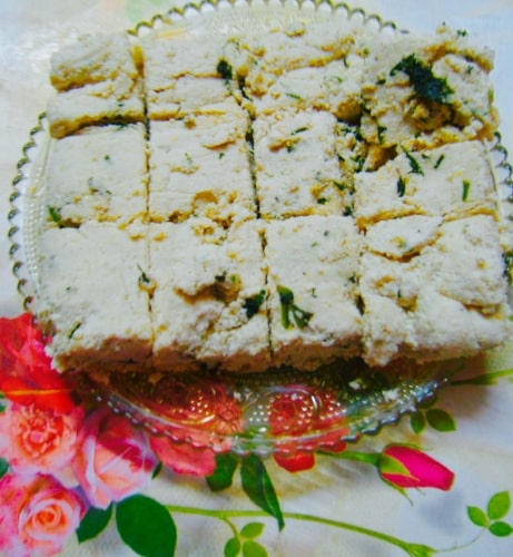 Home Made Tofu With Coriander Leaves - Plattershare - Recipes, Food Stories And Food Enthusiasts